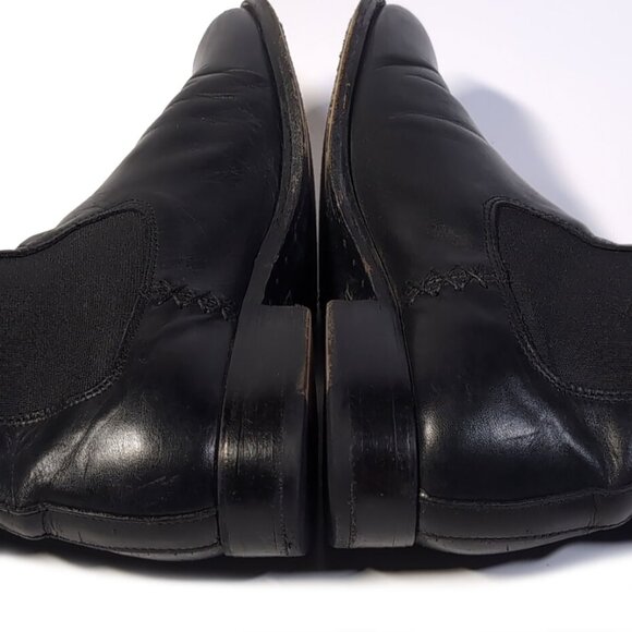 Vintage FRYE Melissa Chelsea Black Leather Ankle Boots Size 8 - Picture 9 of 11